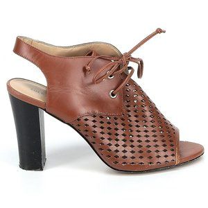 Brown BCBGeneration Heeled Lace Up Booties | Size 6